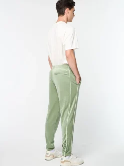 Sergio Tacchini Lioni Velour Track Pant- HEDGE GREEN New