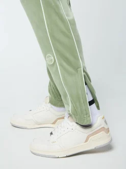Sergio Tacchini Lioni Velour Track Pant- HEDGE GREEN New