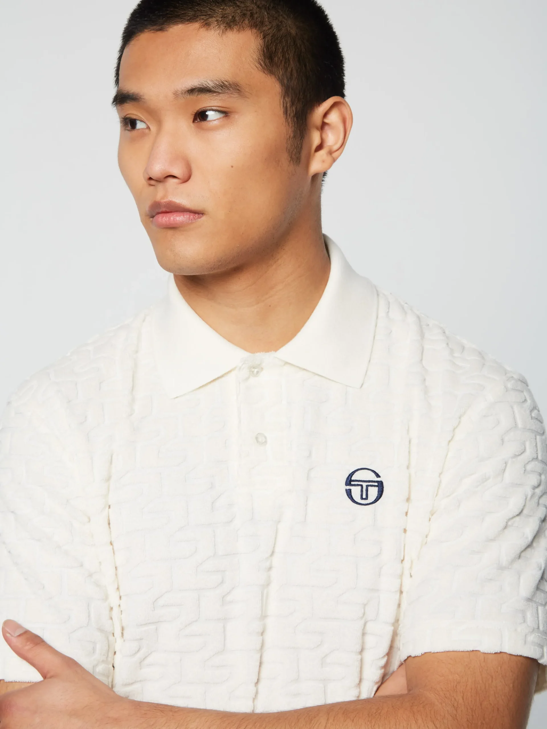 Sergio Tacchini Livata Monogram Polo- GARDENIA Best