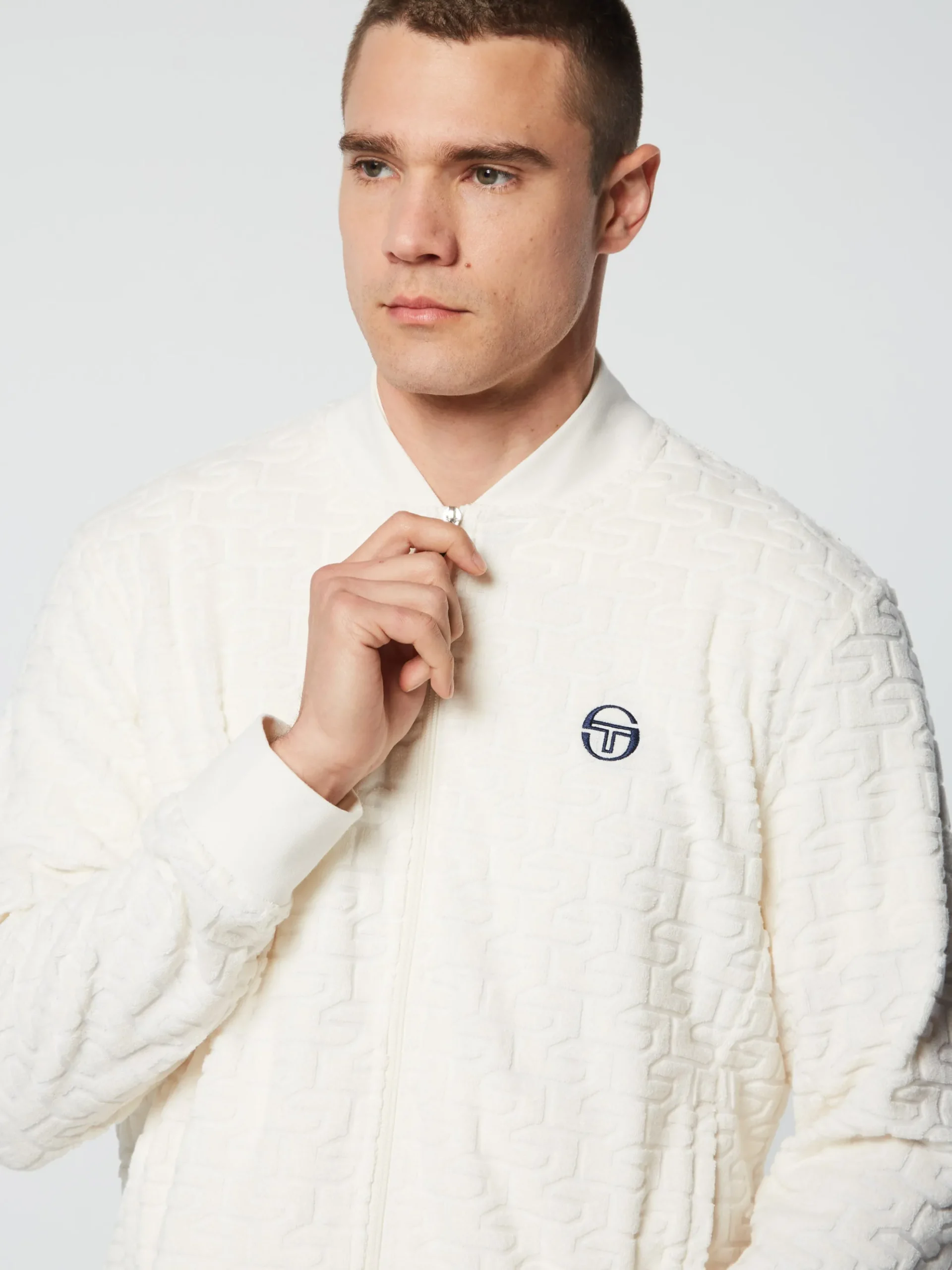 Sergio Tacchini Livata Monogram Track Jacket- GARDENIA New