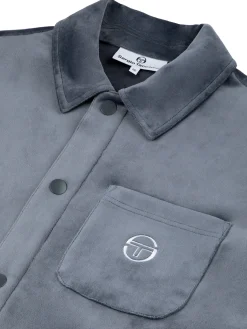 Sergio Tacchini Maglia Velour Overshirt- GRISAILLE Fashion