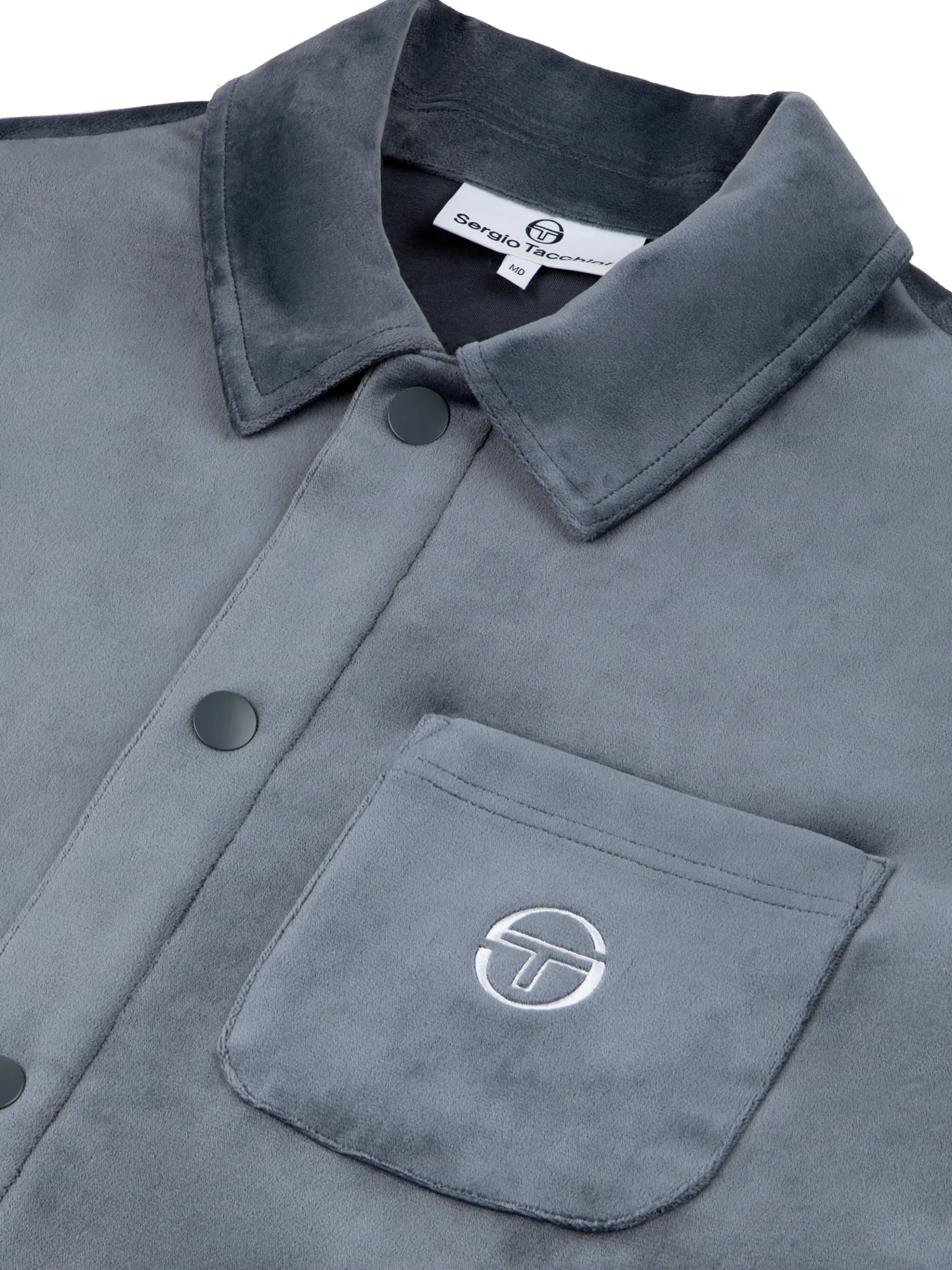 Sergio Tacchini Maglia Velour Overshirt- GRISAILLE Fashion