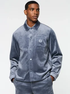 Sergio Tacchini Maglia Velour Overshirt- GRISAILLE Fashion