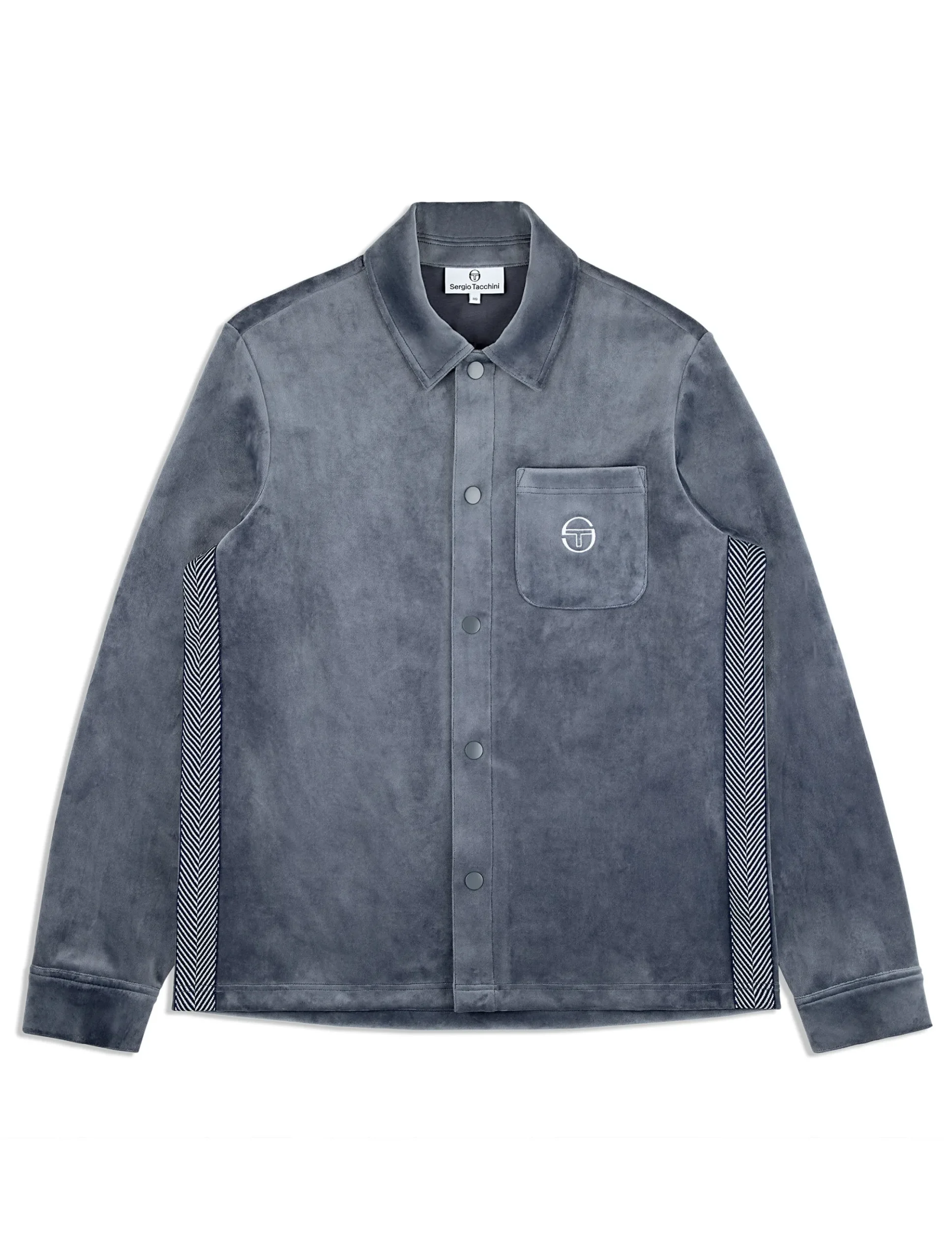 Sergio Tacchini Maglia Velour Overshirt- GRISAILLE Fashion