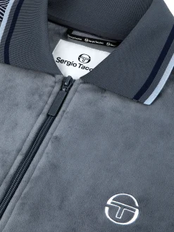 Sergio Tacchini Maglia Velour Track Jacket- GRISAILLE New
