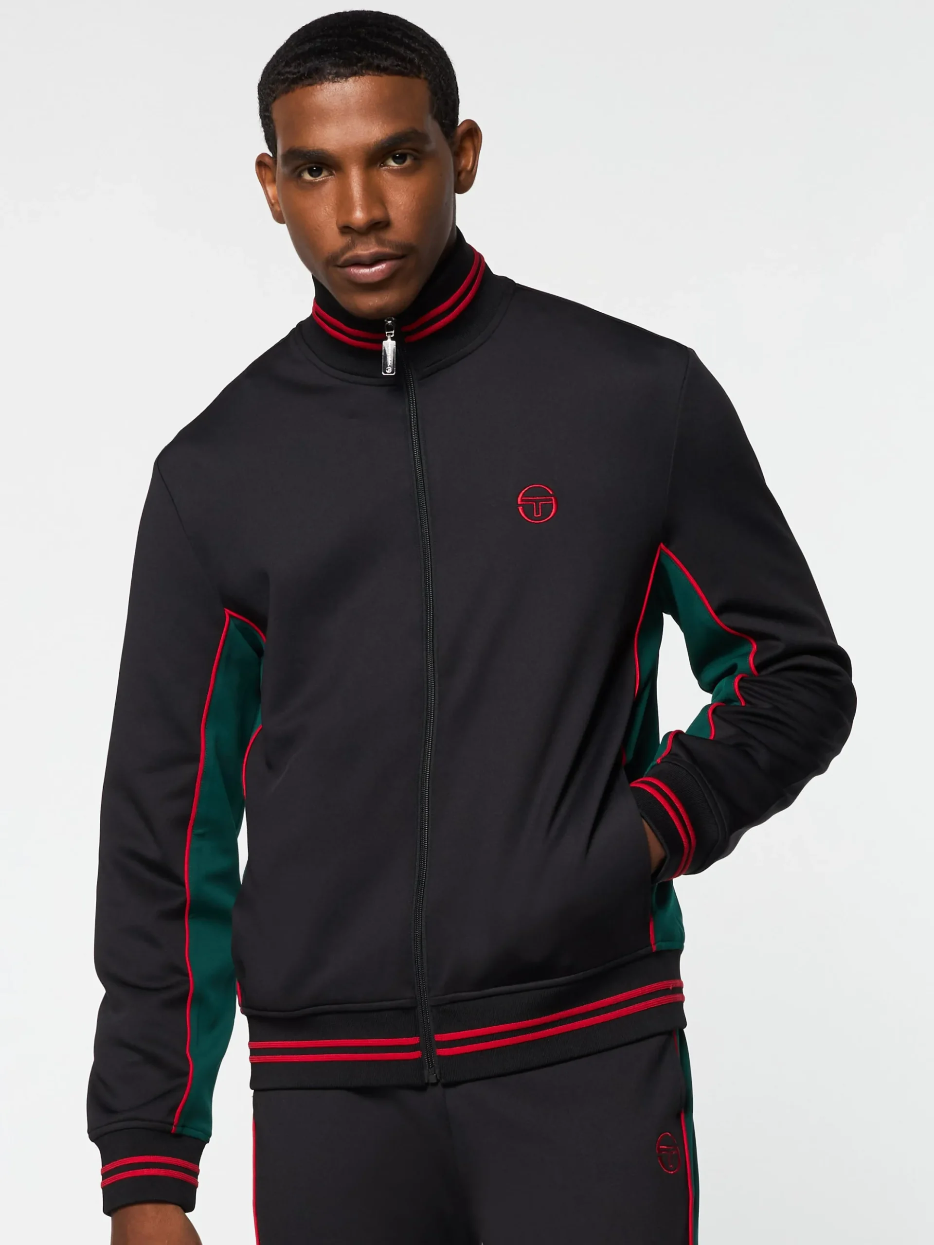 Sergio Tacchini Melfi Diver Track Jacket- BLACK BEAUTY Outlet