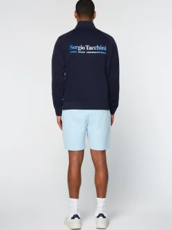 Sergio Tacchini Mezza Half Zip- MARITIME BLUE Hot