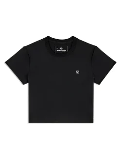 Sergio Tacchini Mirano Fitted Crop Top- BLACK BEAUTY Outlet