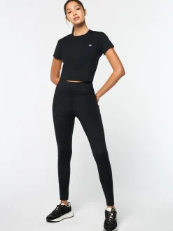 Sergio Tacchini Mirano Fitted Crop Top- BLACK BEAUTY Outlet
