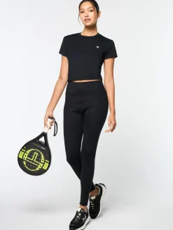 Sergio Tacchini Mirano Fitted Crop Top- BLACK BEAUTY Outlet