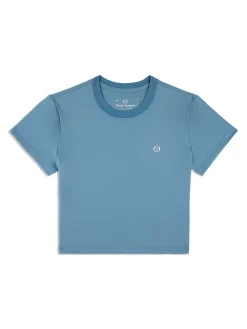 Sergio Tacchini Mirano Fitted Crop Top- CORONET BLUE Sale