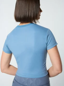 Sergio Tacchini Mirano Fitted Crop Top- CORONET BLUE Sale