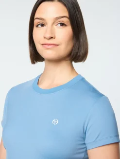 Sergio Tacchini Mirano Fitted Crop Top- CORONET BLUE Sale