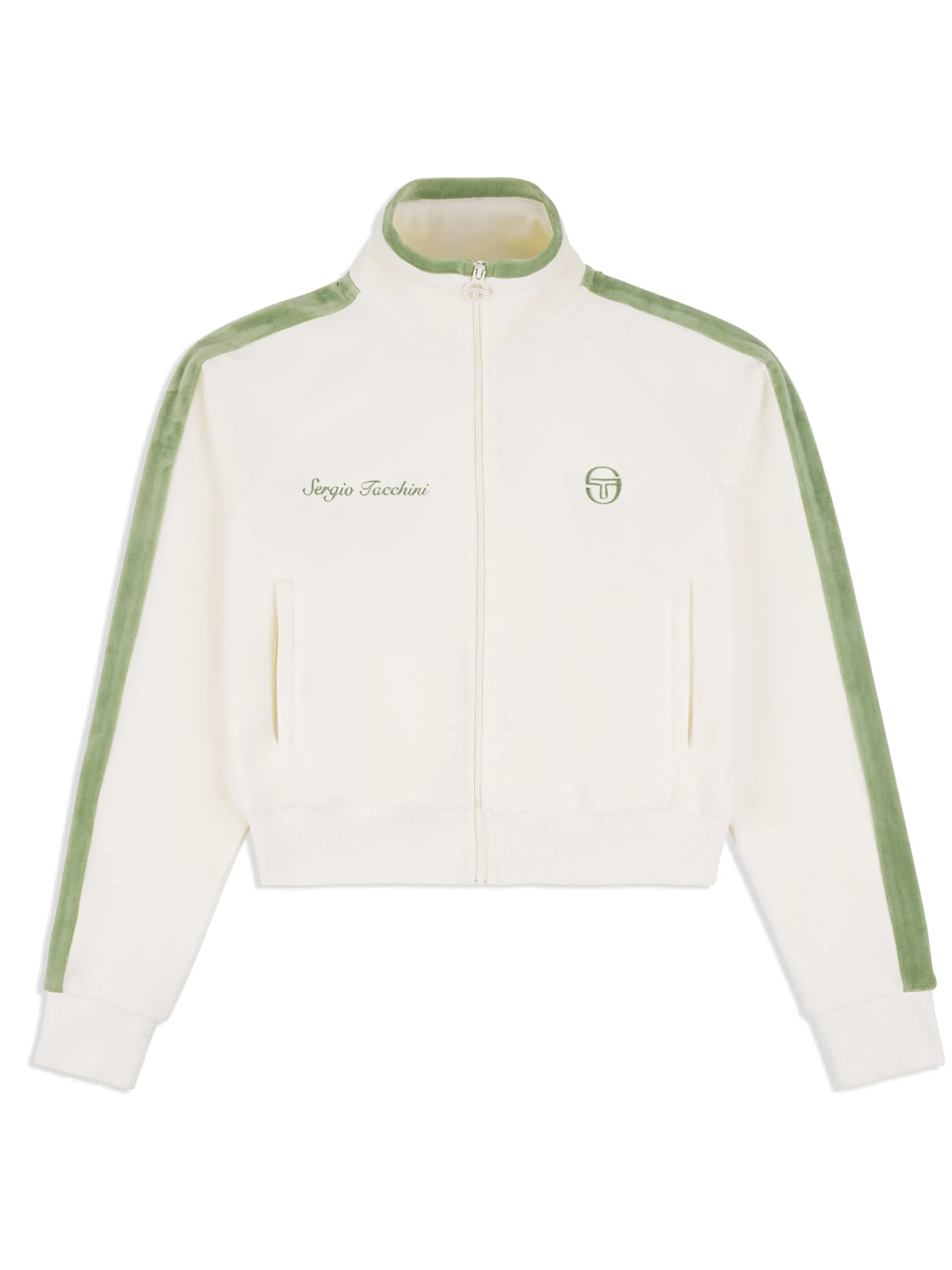 Sergio Tacchini Miss Carlotta Velour Track Jacket- GARDENIA Best
