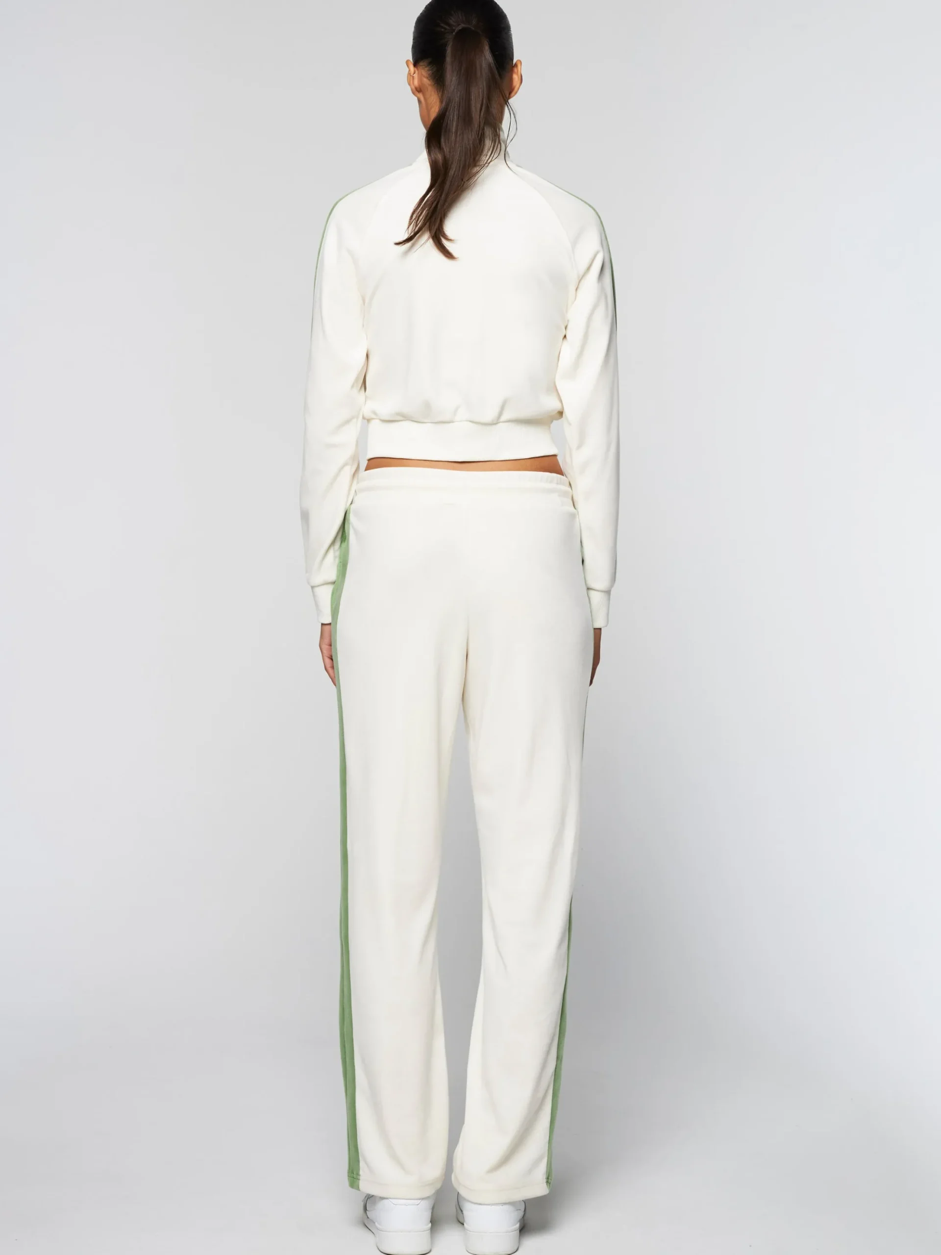 Sergio Tacchini Miss Carlotta Velour Track Jacket- GARDENIA Best