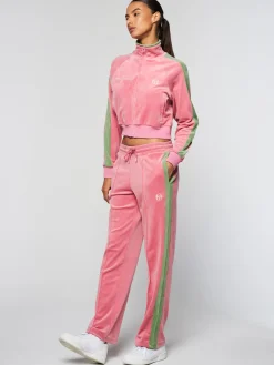 Sergio Tacchini Miss Carlotta Velour Track Jacket- WILD ROSE Online