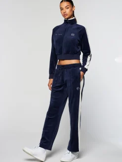 Sergio Tacchini Miss Carlotta Velour Track Pant- MARITIME BLUE Sale
