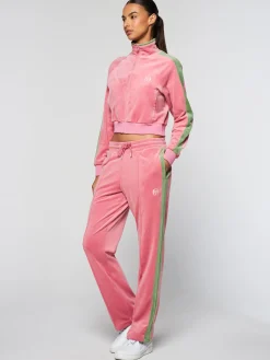 Sergio Tacchini Miss Carlotta Velour Track Pant- WILD ROSE Sale