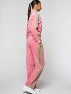 Sergio Tacchini Miss Carlotta Velour Track Pant- WILD ROSE Sale