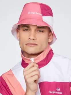Sergio Tacchini Mosaic Reversible Bucket Hat-White/Multi WHITE MULTI Discount