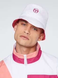 Sergio Tacchini Mosaic Reversible Bucket Hat-White/Multi WHITE MULTI Discount