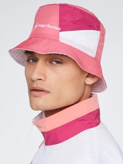 Sergio Tacchini Mosaic Reversible Bucket Hat-White/Multi WHITE MULTI Discount