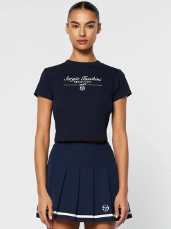 Sergio Tacchini Nicola Graphic T-Shirt- MARITIME BLUE Hot