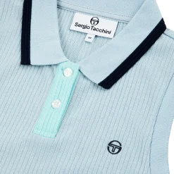 Sergio Tacchini Noale Cropped Tennis Polo- CELESTIAL BLUE Clearance