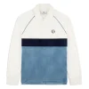 Sergio Tacchini Noci Velour Long Sleeve Polo- GARDENIA New