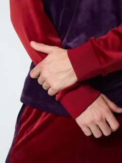 Sergio Tacchini Noci Velour Long Sleeve Polo- SUN DRIED TOMATO Clearance