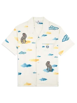 Sergio Tacchini Nuvola Tencel Cabana Shirt- GARDENIA Outlet