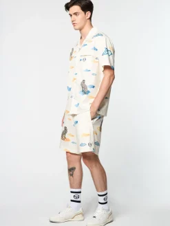 Sergio Tacchini Nuvola Tencel Cabana Shirt- GARDENIA Outlet