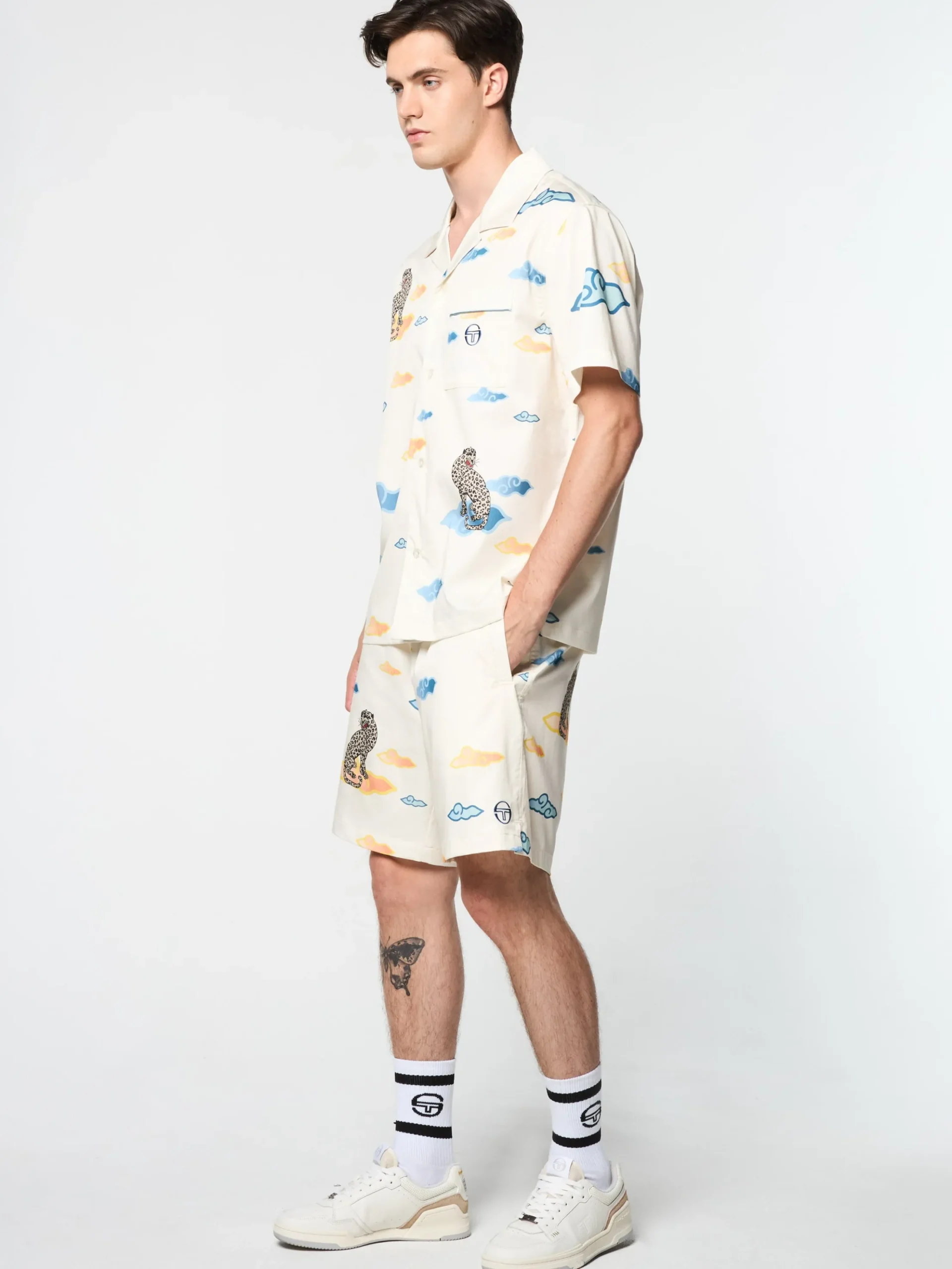 Sergio Tacchini Nuvola Tencel Cabana Shirt- GARDENIA Outlet