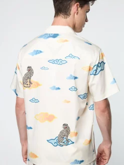 Sergio Tacchini Nuvola Tencel Cabana Shirt- GARDENIA Outlet