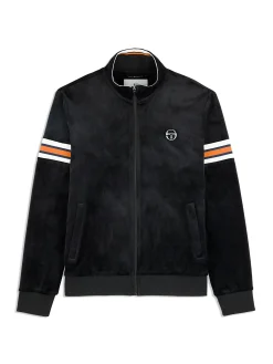 Sergio Tacchini Ostuni Velour Track Jacket- BLACK BEAUTY Hot