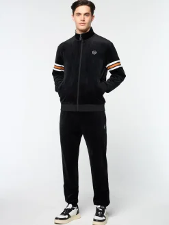 Sergio Tacchini Ostuni Velour Track Jacket- BLACK BEAUTY Hot