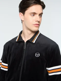 Sergio Tacchini Ostuni Velour Track Jacket- BLACK BEAUTY Hot