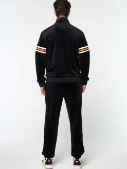 Sergio Tacchini Ostuni Velour Track Jacket- BLACK BEAUTY Hot