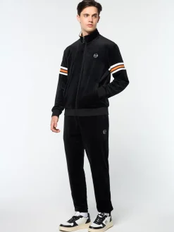 Sergio Tacchini Ostuni Velour Track Jacket- BLACK BEAUTY Hot