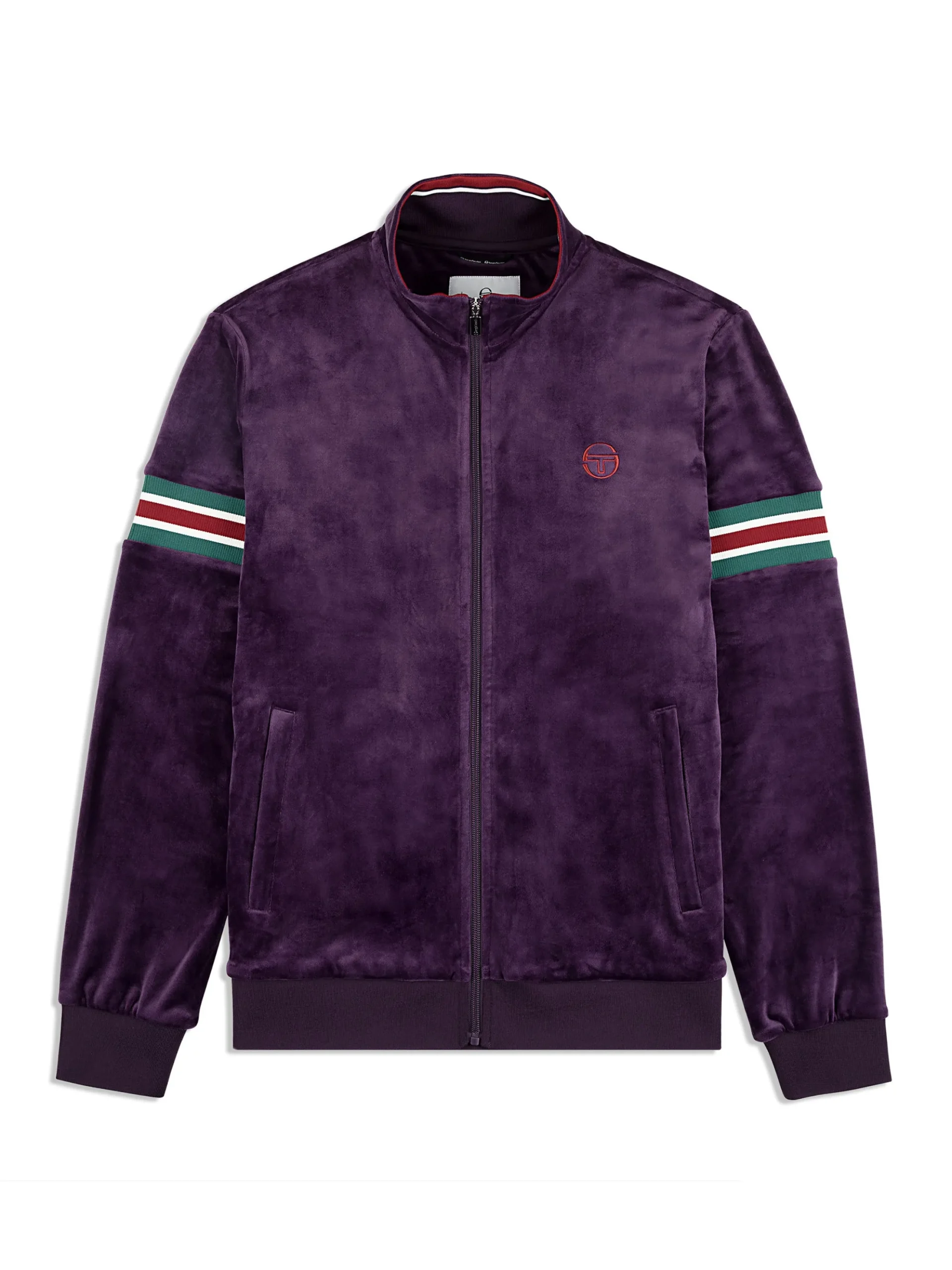 Sergio Tacchini Ostuni Velour Track Jacket- BLACKBERRY CORDIAL Online