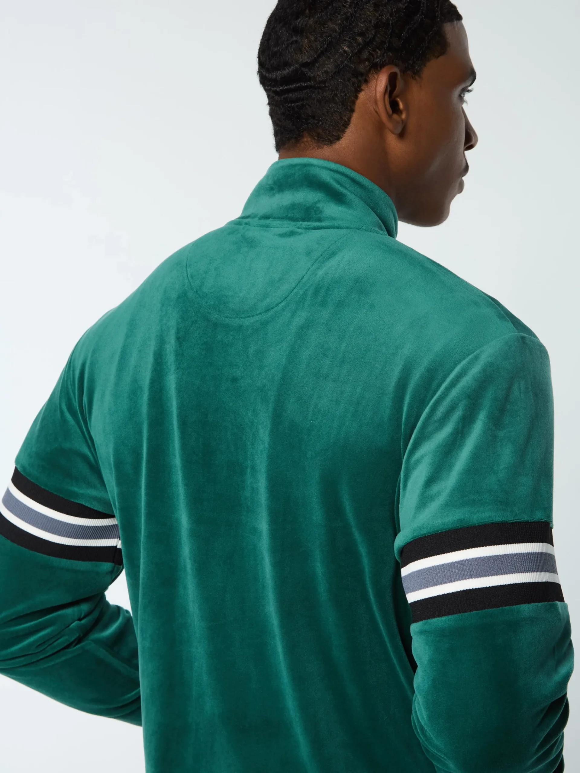 Sergio Tacchini Ostuni Velour Track Jacket- RAINFOREST Fashion