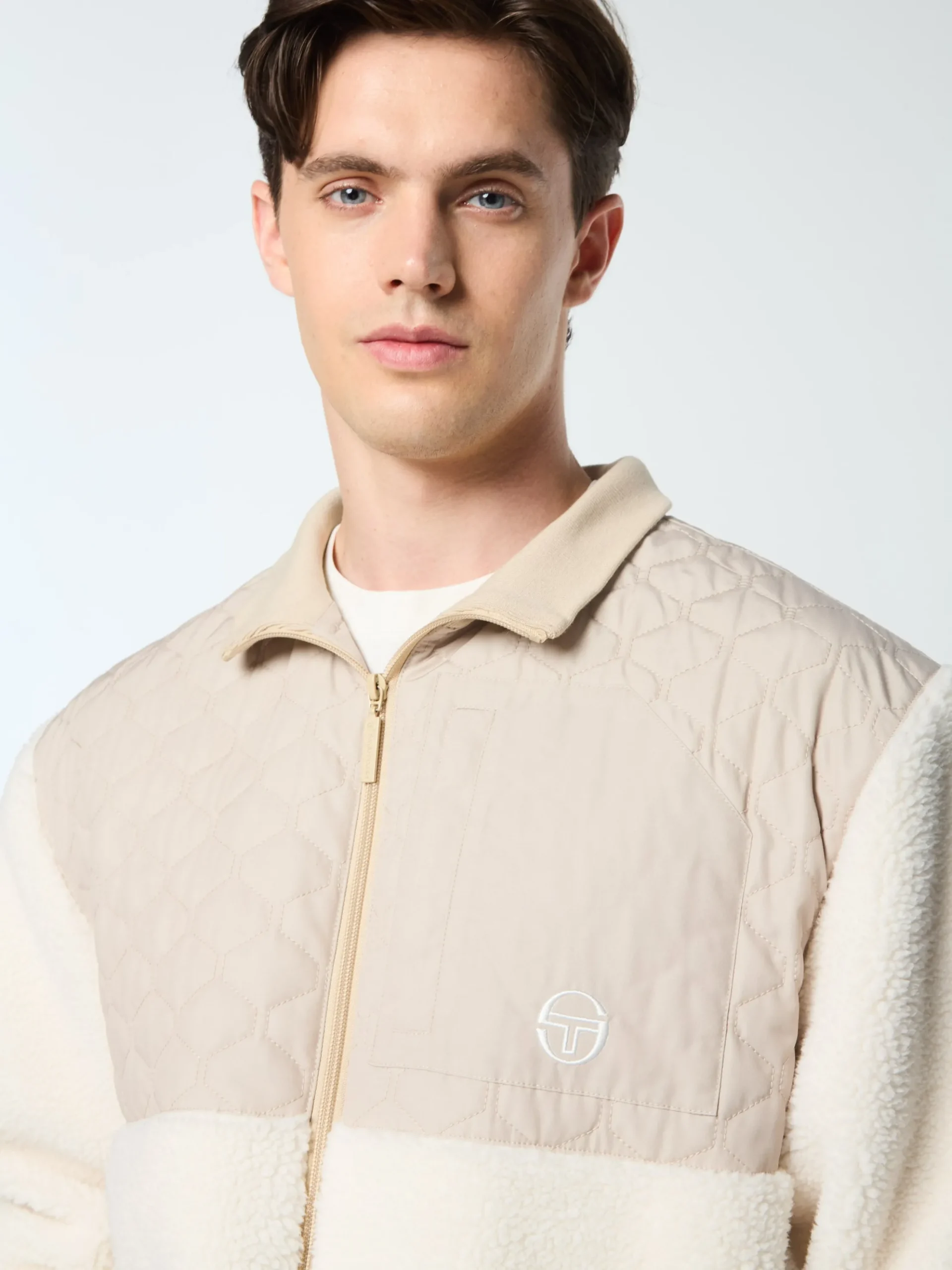 Sergio Tacchini Padula Sherpa Jacket- GARDENIA Sale