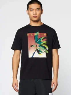 Sergio Tacchini Palma T-Shirt- BLACK BEAUTY New