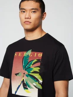 Sergio Tacchini Palma T-Shirt- BLACK BEAUTY New