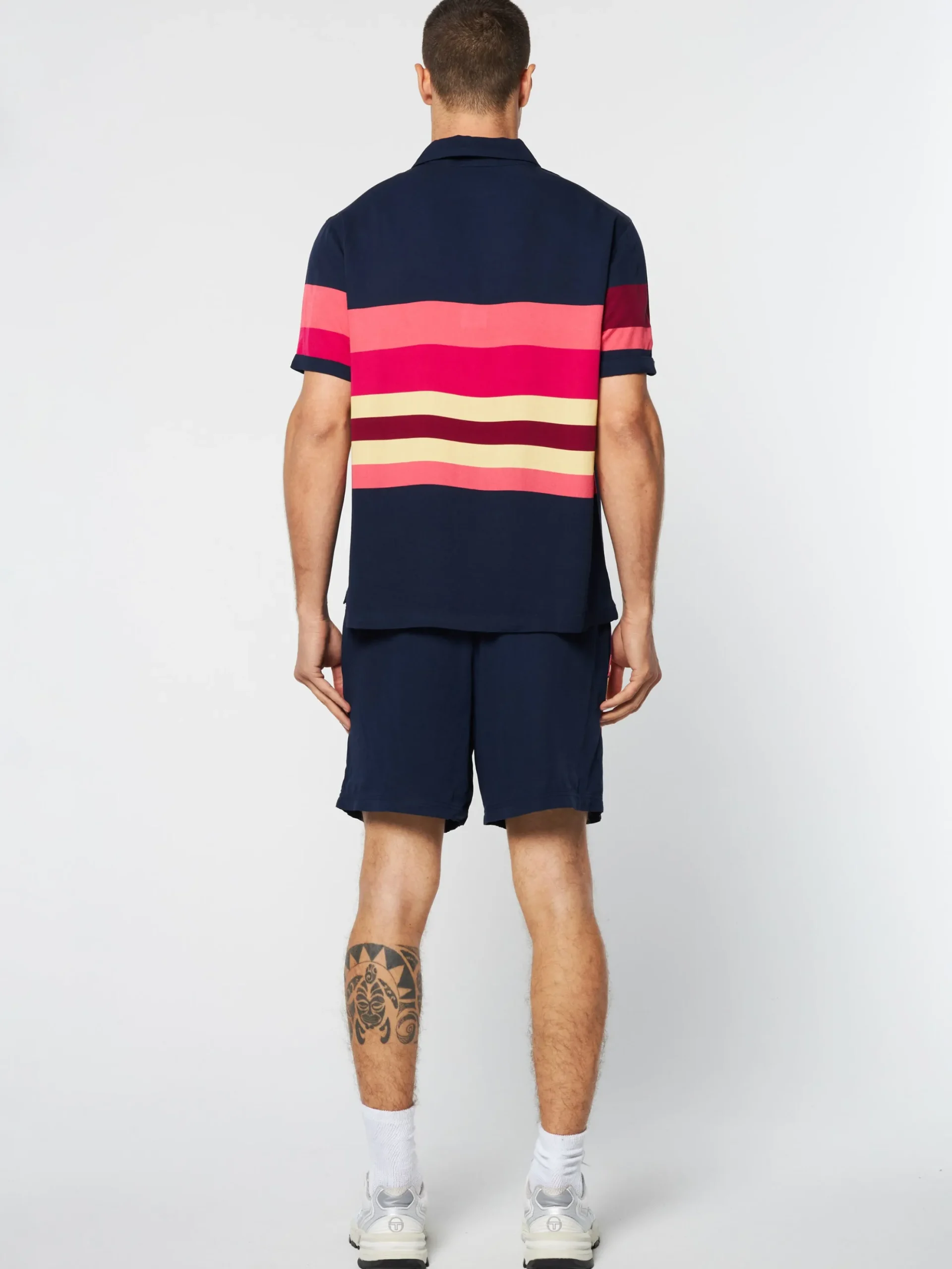 Sergio Tacchini Pennellata Cabana Shirt- Maritime Blue/ Multi MARITIME BLUE MULTI Sale