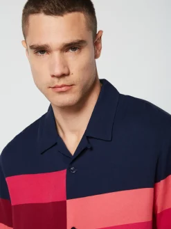 Sergio Tacchini Pennellata Cabana Shirt- Maritime Blue/ Multi MARITIME BLUE MULTI Sale