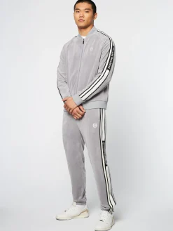 Sergio Tacchini Pereto Velour Track Jacket- SLEET Outlet