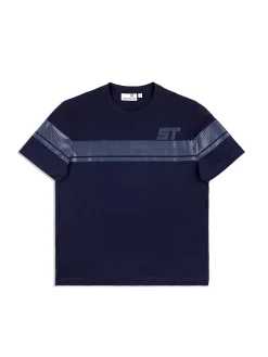 Sergio Tacchini Perforata T-Shirt- MARITIME BLUE Outlet