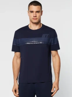 Sergio Tacchini Perforata T-Shirt- MARITIME BLUE Outlet