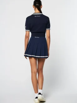 Sergio Tacchini Perla Knit Cropped Polo- MARITIME BLUE Hot